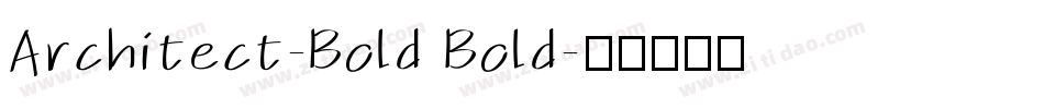 Architect-Bold Bold字体转换